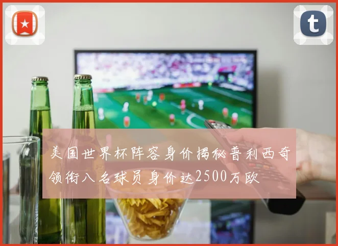 美国世界杯阵容身价揭秘普利西奇领衔八名球员身价达2500万欧